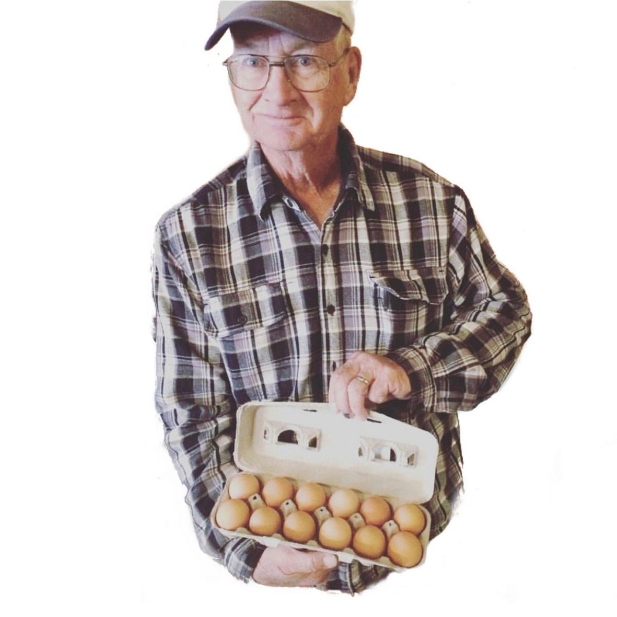 Farmer with eggs