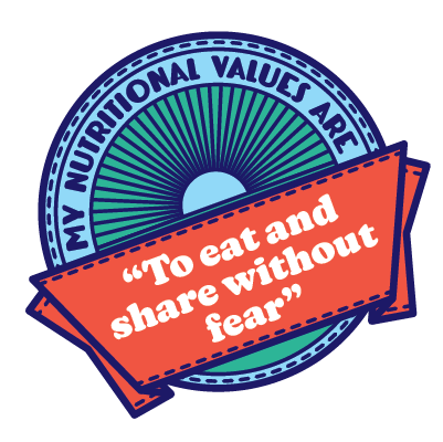 My nutritional values are "To eat and share without fear"