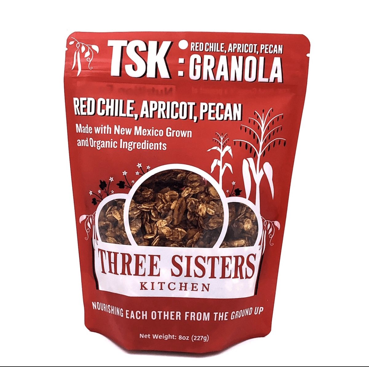 Red Chile, Apricot, Pecan Granola 8 oz Three Sisters Kitchen